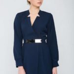Dress with a wrap and a belt CHERRI dark blue dark blue, id: 28774: 1877
