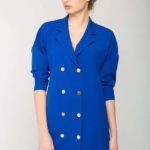 Double-breasted dress with buttons KIM electric blue, id: 28747: 21
