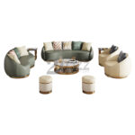 Luxury Latest Design Sofa Set Leisure Couch Loveseat Leather Living Room Sofas