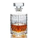 Square Engraved Design Whisky Bottle 500ml 700ml 750ml