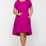 Knitted dress Milan short sleeve lilac