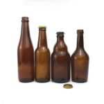 Amber Brown Beer Glass Bottle With Crown Cap 330ml