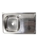 Kitchen sink VLADIX 80x50 cm rectangular steel