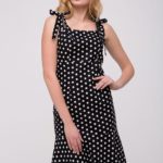 Linen dress with polka dots FOX black black, id: 32551: 25