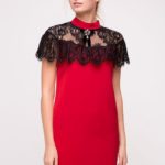 Dress with guipure cape GLOSS red red, id: 28741: 26