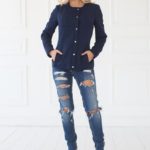 Jacket LL with buttons 91 dark blue, id: 24789: 1877