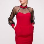 Combined dress with LEDI mesh red red, id: 28498: 26