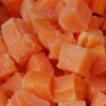 Frozen carrots cube