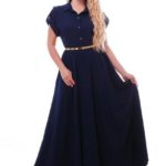 Luxurious maxi dress to the floor Alena blue